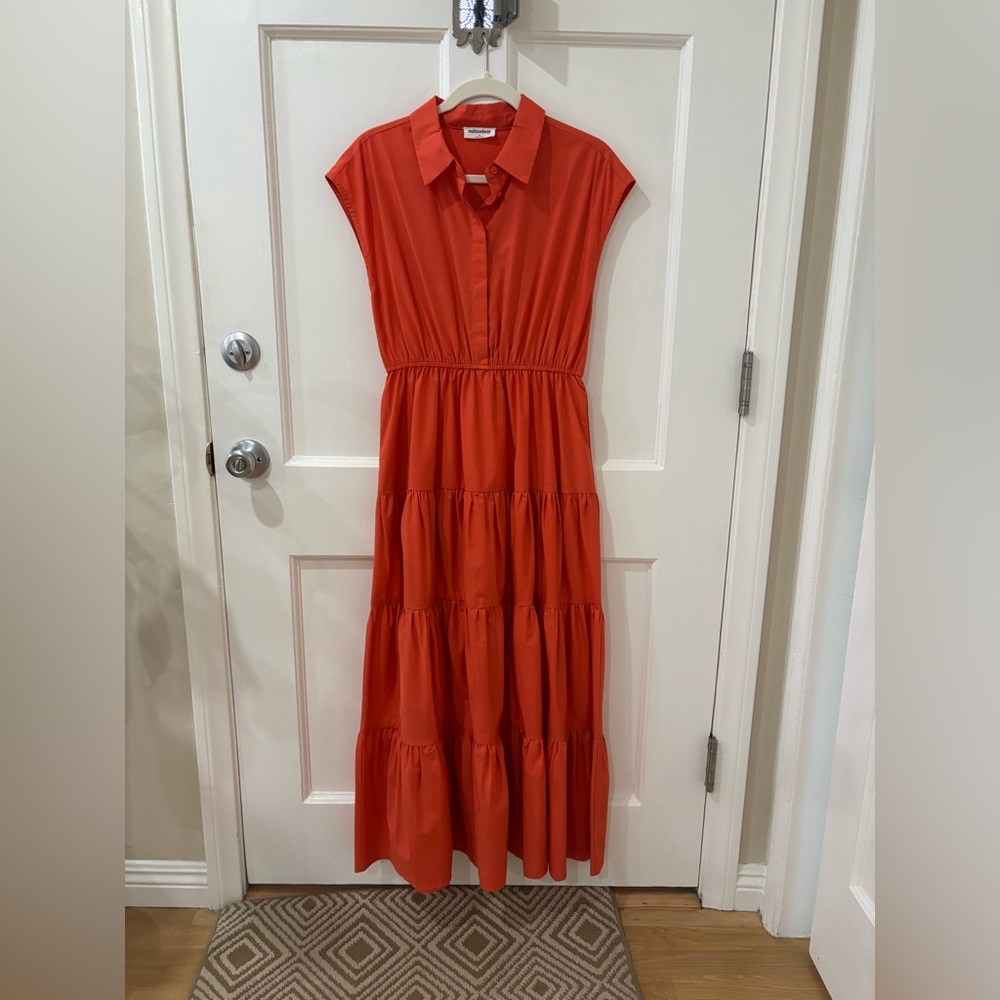 Mittoshop Vibrant Orange Maxi Dress